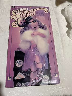 Colorforms Miss Piggy 16 Inch Stand Up Paper Doll Cut 6 Outfits Wigs Jim Henson • $45