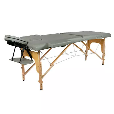 84  Wooden L Massage Table 2 Fold Portable Facial Spa Salon Bed Tattoo Chair • $75.98