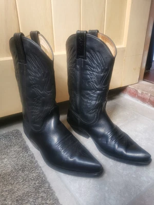 £74.99 • Buy STUNNING Ladies Black Leather Sancho Cowboy Boots, Size 7,  Excellent Condition