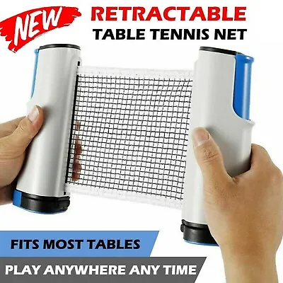 Table Tennis Net Ping Pong Set Retractable Net Rack Portable Ping Pong Net Rack • $20.99