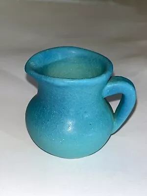 Van Briggle Pottery Miniature Creamer Jug Pitcher-Aqua Blue-MCM-Original Tiny • $45