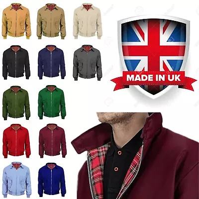 Mens Classic Vintage Scooter 1Harrington1 Bomber Jacket | Tartan Lined | Biker • $25.20