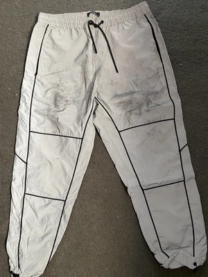 $25 • Buy Bershka Reflective Jogging Pants Size Large Fits 32-36 