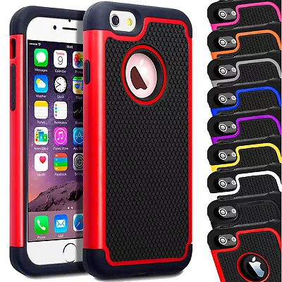 Case For IPhone 6 6s Plus Defender Shockproof Hybrid Armour Hard Full Body Cover • £4.48