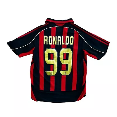 AC MILAN Football Shirt Ronaldo 99 R9 Home 2006/2007 Vintage Short Sleeves M • £119.95