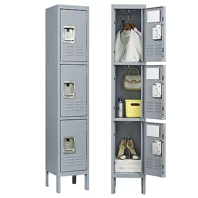 66'' Metal Lockers Storage Cabinet Freestanding Storage Locker For Office Gym • $143.09