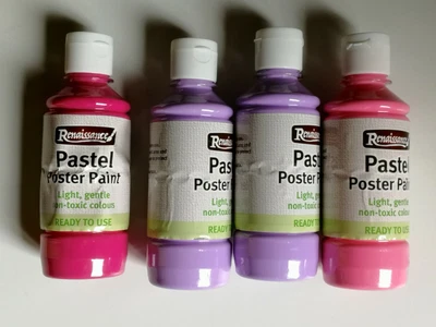 4 X 250ml Bottles Pastel Paint Ready Mixed Kids Childrens Poster Paint  • £5.99