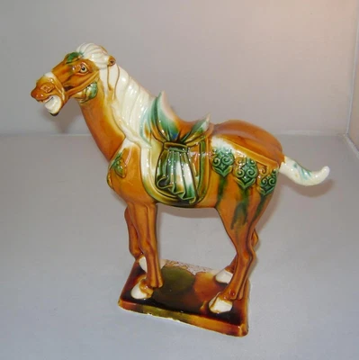 £35 • Buy Chinese Tang Style Horse Figure: Sancai Glazed. 21 Cm High