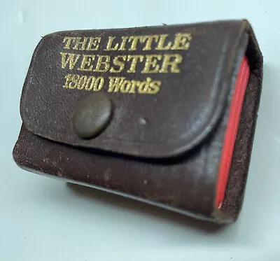 The Little Webster 18000 Word Dictionary Brown Leather Bound Printed In Germany • $39.90