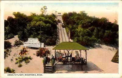 Macatawa MI Michigan  ANGEL'S FLIGHT INCLINE RAILWAY  Ottawa County  Postcard • $6.75