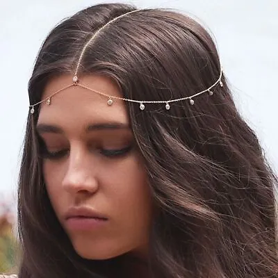 £4.88 • Buy Hair Jewelry Metal Women  Headpiece Head Chain Boho Headdress Bohemia Headband