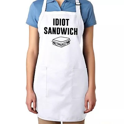 Funny Sandwich Apron Full-Length Funny Meme Food Idiot Sandwich Master Chef Gift • $18.80