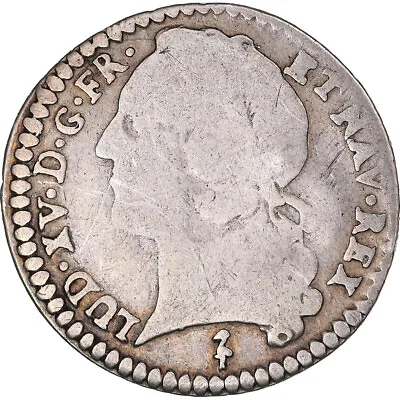 [#845992] Coin France Louis XV 6 Sols 1/20 ECU 1749 Lille VF(20-25) Silv • £92.35