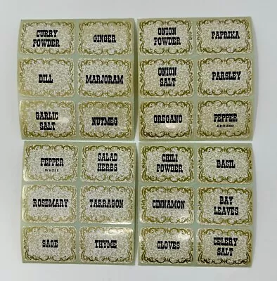 Vintage Apothecary Spice Jar Container Labels Stickers Decals Set Of 24 • $5.95