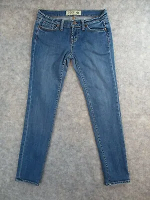 PINK Victorias Secret Jeans Womens 2S SHORT Blue Denim Skinny Low Rise 28x30 • $13.16