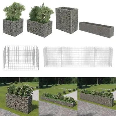 Gabion Stone Basket Wall Retaining Wire Cage Fench Privacy Galvanized Planter  • £49.24