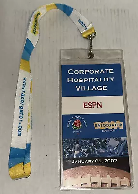 1/1/07 Rose Bowl Game Corporate Hospitality Village Map ESPN Lanyard Ticket Stub • $26.24