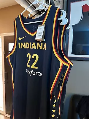 AUTHENTIC Caitlin Clark WNBA Indiana Fever 2024 Jersey Nike SHIPS NOW Size 48 L • $295