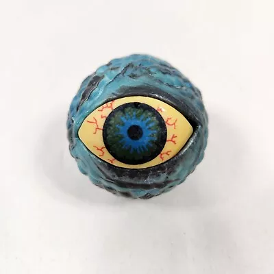 80’s Madball Style Blue Bouncing Eye Ball Vintage Hard Rubber Eye Novelty Toy • $14.99