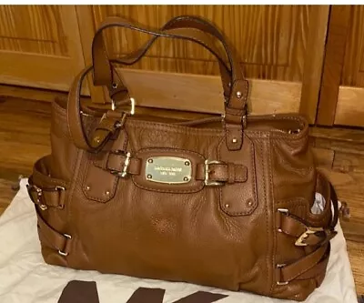 Michael Kors Brown Cognac Medium Satchel Shoulder Bag  EUC • $39