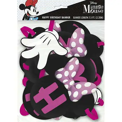 Minnie Mouse Happy Birthday Letter Banner Party Decoration (7.5 Feet Long) • $8