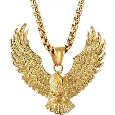 Cool Charm Pendant Eagle Necklace Boys The Chain Pendant Men Necklaces Men’s • £5.18