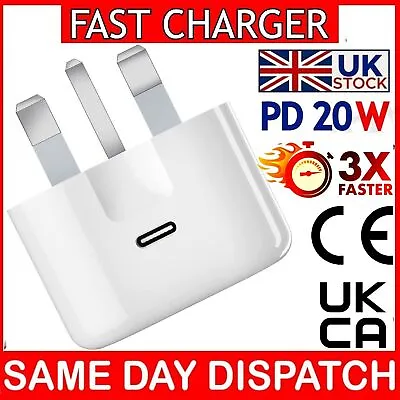 £2.80 • Buy For IPhone 13 12 11 Pro Mini XR XS MAX Fast Charging USB-C PD Plug Charger Cable