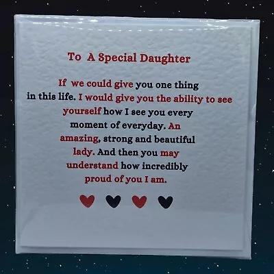 Personalised Card For Girl Granddaughter Daughter Niece Poem Card  6x6 • £2.83