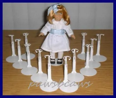 One Dozen 12 Miniature Doll Stands Fits 6  MINI AMERICAN GIRL Chelsea Dawn • $28.99