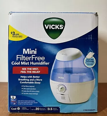 Vicks - 0.5 Gal. Mini Filter Free Cool Mist Humidifier - New In Box • $33.40