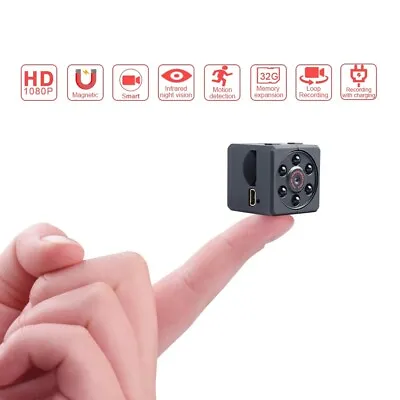 MD18E Mini Camera Magnetic HD 1080P Micro Spy Cam Night Vision Video Recorder • £20.86