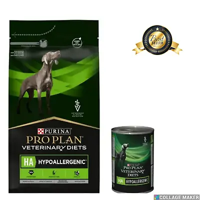 Hypoallergenic Purina Pro Plan Veterinary Diets Dog HA Dry Wet Can Complete Food • £88.17