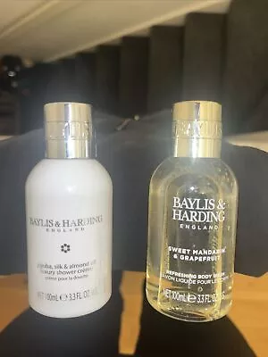 Baylis Harding Mandarin Grapefruit Hand Wash And Jojoba Silk Almond Lotion Set • £10