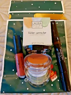 Laura Geller Gift Set:Dual Eyeliner Color Corrector/Concealer Lipgloss~NIB • £15.99