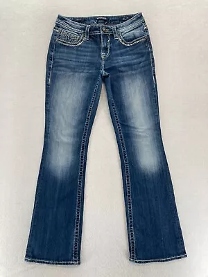 Vigoss Jeans Women's 6 Heritage Fit Bootcut Medium Wash Blue Stretch Denim Pants • $21.99