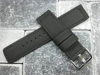 22mm PVC Rubber Band Black Diver Watch Strap Kevlar For OMEGA Maratac BK • $29.98