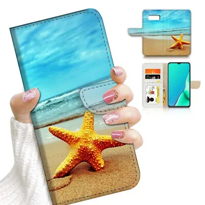 ( For Samsung S7 ) Wallet Flip Case Cover AJ23828 Beach Starfish • $12.99