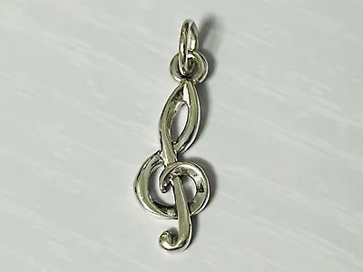 Sterling Silver Music Note Necklace Pendant • $6.95