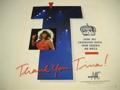 TINA TURNER We Germans Have Our Own Queen As Well Vintage 2 Promo Poster Ad • $9.95