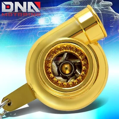 Gold Spinning Turbine Mini Turbo Charger Turbocharger Metal Keychain Key Ring • $4.08