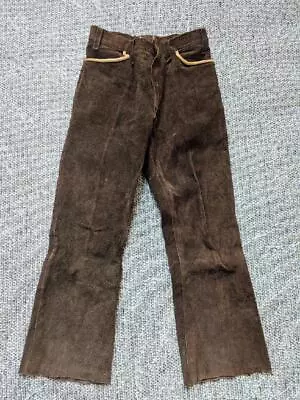 1950s Vintage COWHIDE Rancher SPLIT SUEDE Cowboy Pants 30x32 Leather WESTERN • $224.95