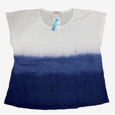 $34.30 • Buy FRESH PRODUCE O/S Moonlight White DIP DYE KEEPSAKE Slouchy Tee One Size $49 NWT