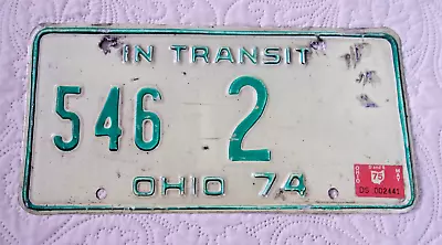 Vintage FINE+ 1974 OHIO TRANSIT License Plate • $8.95