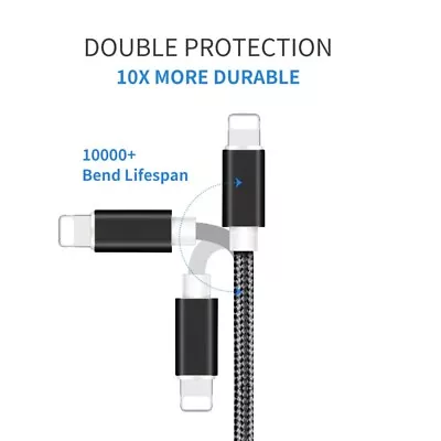 $13.99 • Buy 3 Metre Apple Lightning Cable For Iphone 7 8 X 11 12 13 14