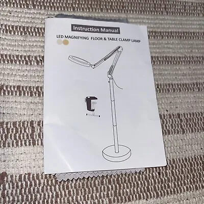 Magnifier LED Lamp Magnifying Glass Desk Table Light Reading Lamp With Clamp • $20