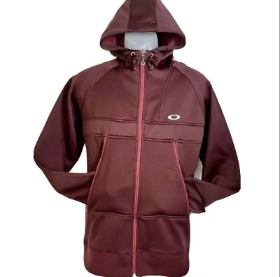 Oakley | Men’s Small | Foundational Hooded Zip Burgundy Jacket • $29.99