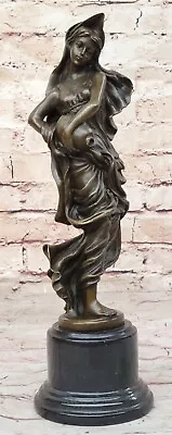 Fine Art Lady Statue Handcrafted Bronze Sculpture Of A Elegant Woman • $124.50