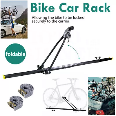 Bike Car Roof Carrier Rack Top Rail Mount Stand Bicycle Frame Holder Truck Iron • $33.84