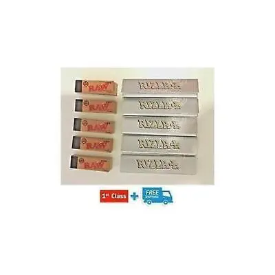 Rizla King Size Silver Rolling Papers And Raw Hemp Natural Unrefined Tips   • £33.54