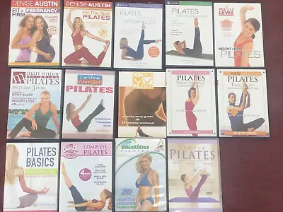 14 Pilates Gaiam Malibu Denise Austin Toning Exercise Fit Home Workout DVD LOT • $13.98